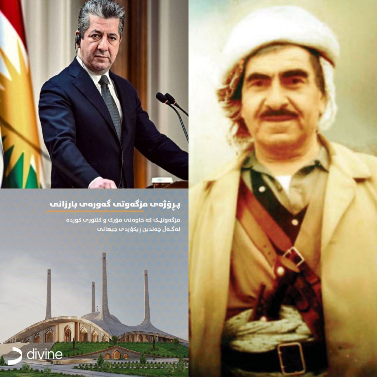 کلنگ‌زنی مسجد بزرگ بارزانی؛ بزرگ‌ترین پروژه مذهبی اقلیم کردستان